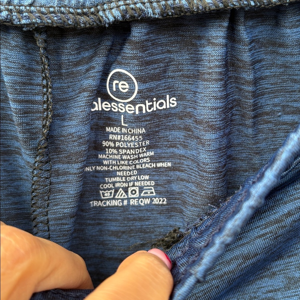 Essentials Heather Blue Active Shorts - Picture 2 of 3